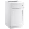 VEVOR White Shaker Base Cabinet, 36-Inch Unassembled Sink Base Cabinet, 36″ W x 24″ D x 34.5″ H Ready to Assemble Cabinet with Soft-Close Doors and Adjustable Shelf, for Home Office(18″W Base Cabinet)