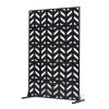 VEVOR Wooden Privacy Screen,36″ W x 73″ H Outdoor Privacy Screen, Freestanding Wood Privacy Panel with Stand,Outdoor Divider for Balcony Patio Lawn Garden(Black Up)