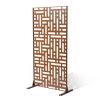VEVOR Wooden Privacy Screen,36″ W x 73″ H Outdoor Privacy Screen, Freestanding Wood Privacy Panel with Stand,Outdoor Divider for Balcony Patio Lawn Garden(Brown Street)