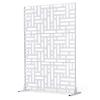 VEVOR Wooden Privacy Screen,36″ W x 73″ H Outdoor Privacy Screen, Freestanding Wood Privacy Panel with Stand,Outdoor Divider for Balcony Patio Lawn Garden(White Street)