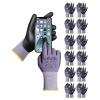 VEVOR Work Gloves 12 Pairs Touch Screen Nitrile-Coated Garden Construction Gloves