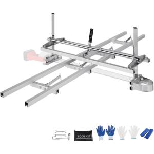 VEVOR Chainsaw Mill and Rail Mill Guide System, Portable Sawmill 14″-36″ Guide Bar, 9ft Aluminum Saw Milling Rail Guide with Chainsaw Planking Mill for Woodworkers and Carpenters