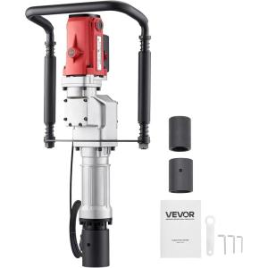 VEVOR Electric T Post Driver, 2200W Handheld Powerful Post Pounder, with 2.17 in/55mm, 2.76 in/70mm Sleeves, for Fence, Metal Fencing, Farm, Garden, Construction, Landscaping Projects