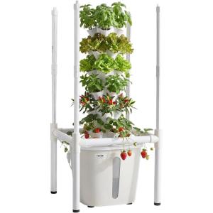 VEVOR Hydroponic Tower, 30 Pods 6 Tiers Hydroponics Growing System Kit with LED Grow Light & App Control, Vertical Home Garden with 20L Water Tank & Pump, Planter for Indoor Herbs, Fruits, Vegetables