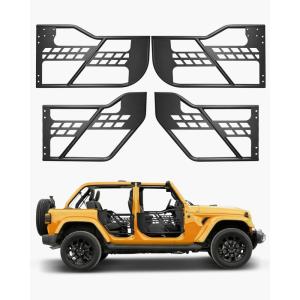 VEVOR Jeep Tube Doors, 4-Door, Hunting Style Jeep Tubular Door with Heavy-Duty Hinges & OE Latch, Jeep Doors with Rubber Pads, Fit for 2018-2026 Jeep Wrangler JL & 2020-2026 Jeep Gladiator JT(JL/JT)