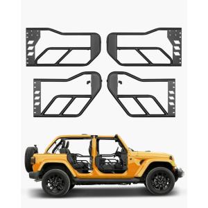 VEVOR Jeep Tube Doors, 4-Door, Hunting Style Jeep Tubular Door with Heavy-Duty Hinges & OE Latch, Jeep Doors with Rubber Pads, Fit for 2018-2026 Jeep Wrangler JL & 2020-2026 Jeep Gladiator JT(JK)