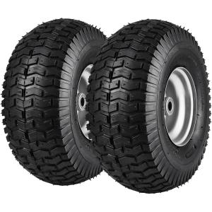 VEVOR Lawn Mower Tires with Rim, 20×8-8″ Tubeless Tractor Tires, 2-Pack Tire and Wheel Assembly, S-Turf Pneumatic Tires with 3.5″ Offset Hub and 3/4″ Bushing Size, for Riding Mowers Lawn Tractors(Tube with Rim Centered Hub)
