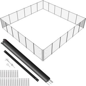VEVOR Pool Fence, 4 x 12 FT Pool Fences for Inground Pools, Removable Pool Fencing, Easy DIY Installation Swimming Pool Fence, 340gms Teslin PVC Pool Fence Mesh Protects Kids and Pets(4FTx72FT)