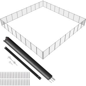 VEVOR Pool Fence, 4 x 12 FT Pool Fences for Inground Pools, Removable Pool Fencing, Easy DIY Installation Swimming Pool Fence, 340gms Teslin PVC Pool Fence Mesh Protects Kids and Pets(4FTx108FT)
