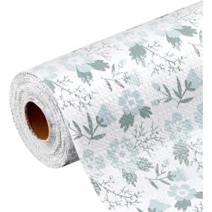 VEVOR Shelf Liner, Drawer Liner for Kitchen Cabinet, Non-Adhesive Non-Slip Waterproof Washable Shelf Paper, Easy to Cut Durable PVC Cabinet Mat for Dresser Pantry Shelve Bathroom(Floral,12in x 23FT)(Classic Floral)