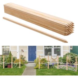 VEVOR Wooden Garden Stakes, 25 Pcs 24 x 0.5 x1.5 in Survey Grading Stakes, Garden Ground Stake with Sharp Point, Fir Wood Plant Support Stake, Sign Posts for Silt Fence Backyard Boundaries Baselines(0.75 x 0.75 x 36in+25pcs)