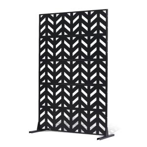 VEVOR Wooden Privacy Screen,36″ W x 73″ H Outdoor Privacy Screen, Freestanding Wood Privacy Panel with Stand,Outdoor Divider for Balcony Patio Lawn Garden(Black Up)