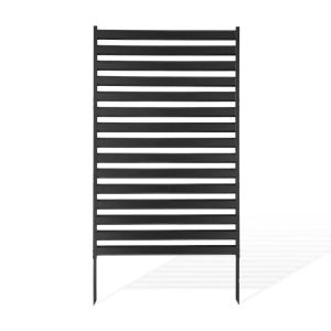 VEVOR Wooden Privacy Screen,36″ W x 73″ H Outdoor Privacy Screen, Freestanding Wood Privacy Panel with Stand,Outdoor Divider for Balcony Patio Lawn Garden(Black)