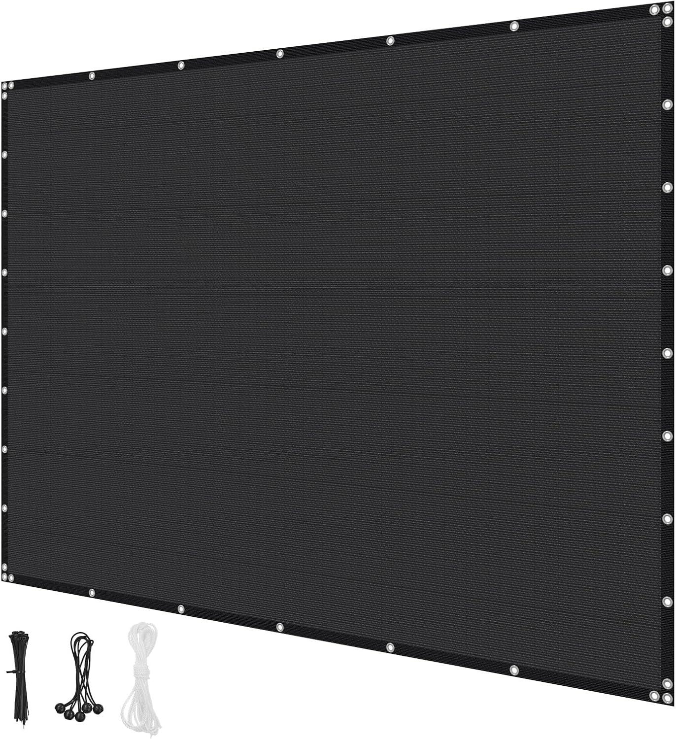 image:imageVEVOR 90 Sun Shade Cloth 8 x 12 ft Pergola Shade Cover with Stainless Steel Grommets Sun Shades Canopy Privacy Screen with 140 GSM HDPE Material for Outdoor Patio Garden and Backyard Black8 x 12 ft Black