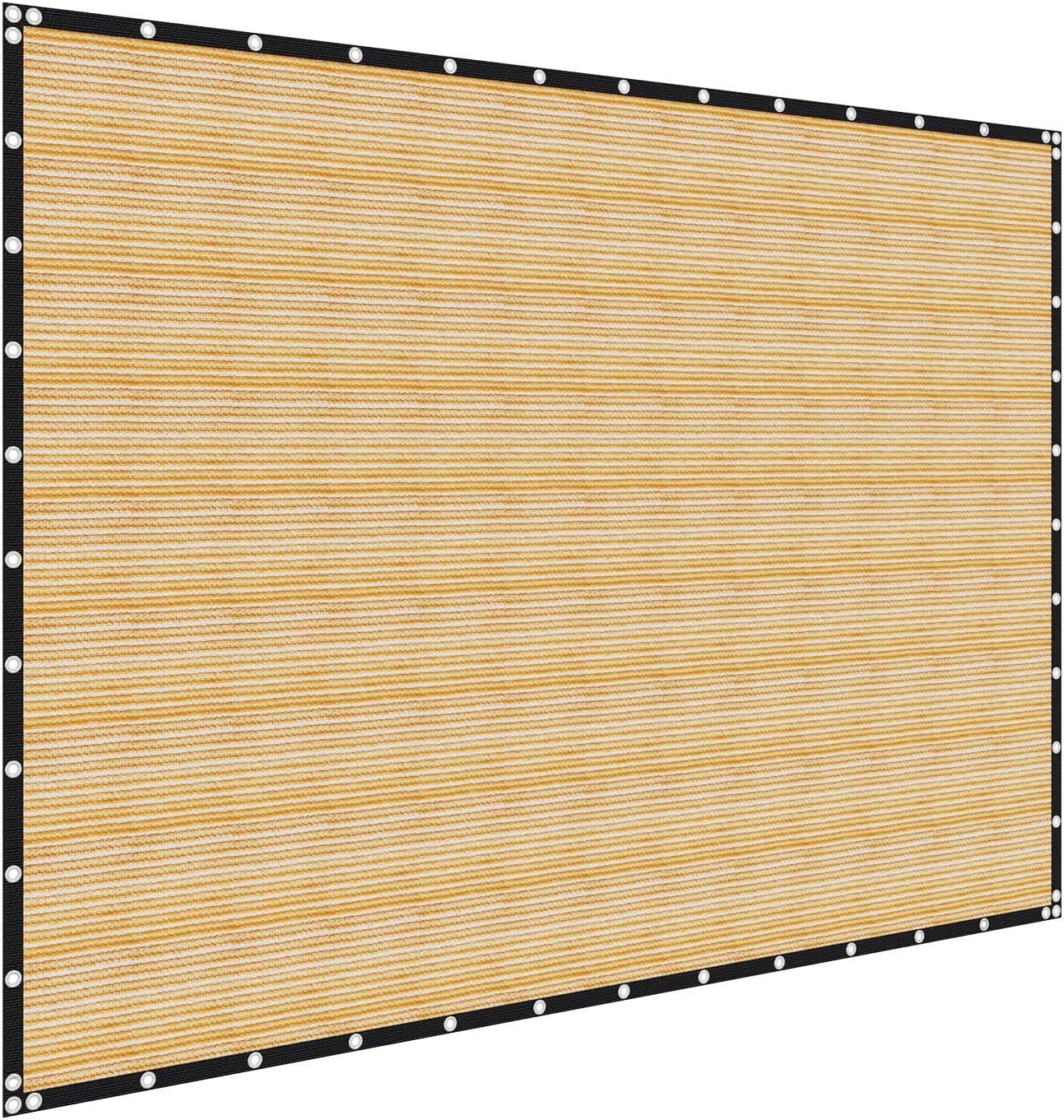 image:imageVEVOR 90 Sun Shade Cloth 8 x 12 ft Pergola Shade Cover with Stainless Steel Grommets Sun Shades Canopy Privacy Screen with 140 GSM HDPE Material for Outdoor Patio Garden and Backyard Black12 x 20 ft Beige