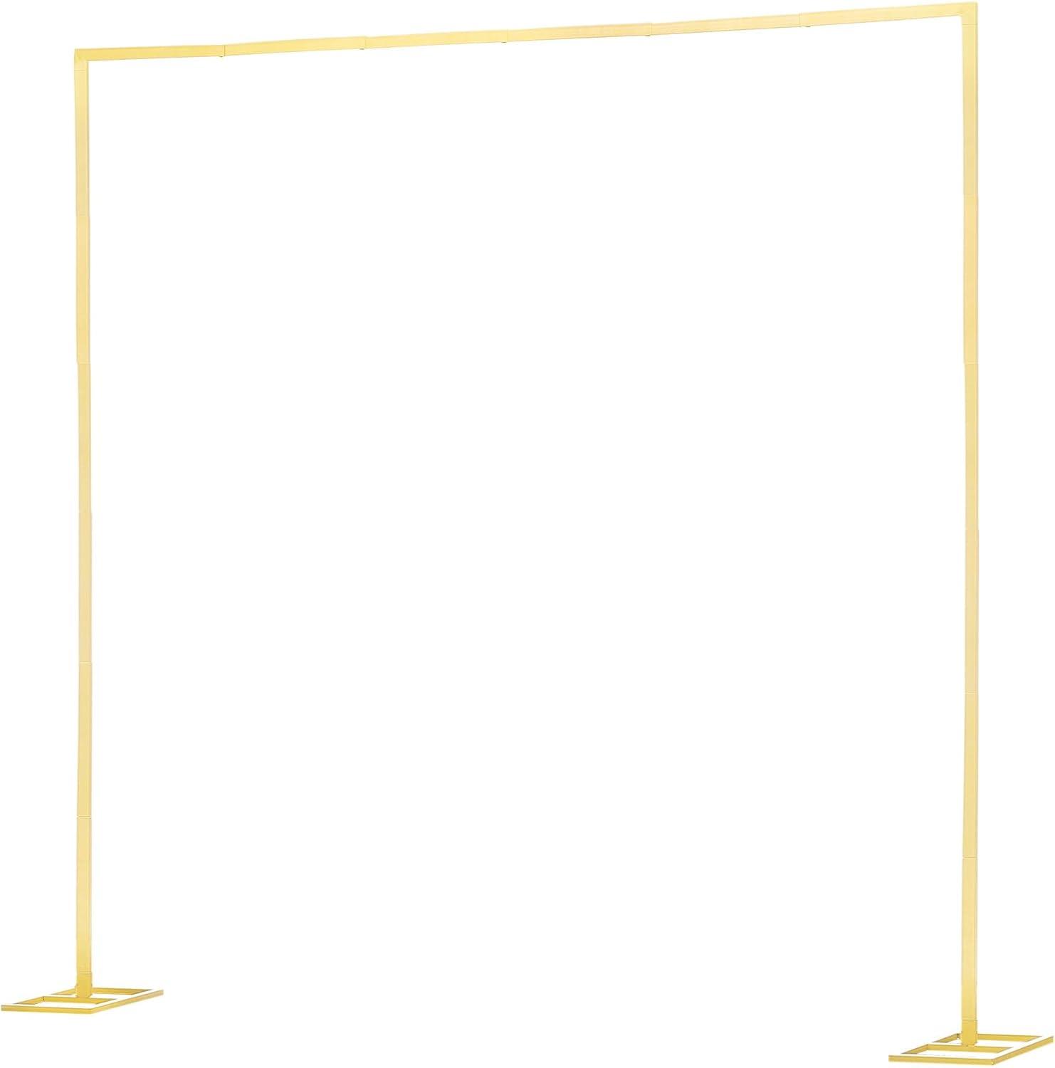 image:imageVEVOR Arch Backdrop Stand 6Ft 5Ft amp 4Ft Set of 3 Balloon Metal Arch Stand for Ceremony Gold Wedding Arch Backdrop Stand Fit for Birthday Party Baby Shower Graduations Holiday88ft