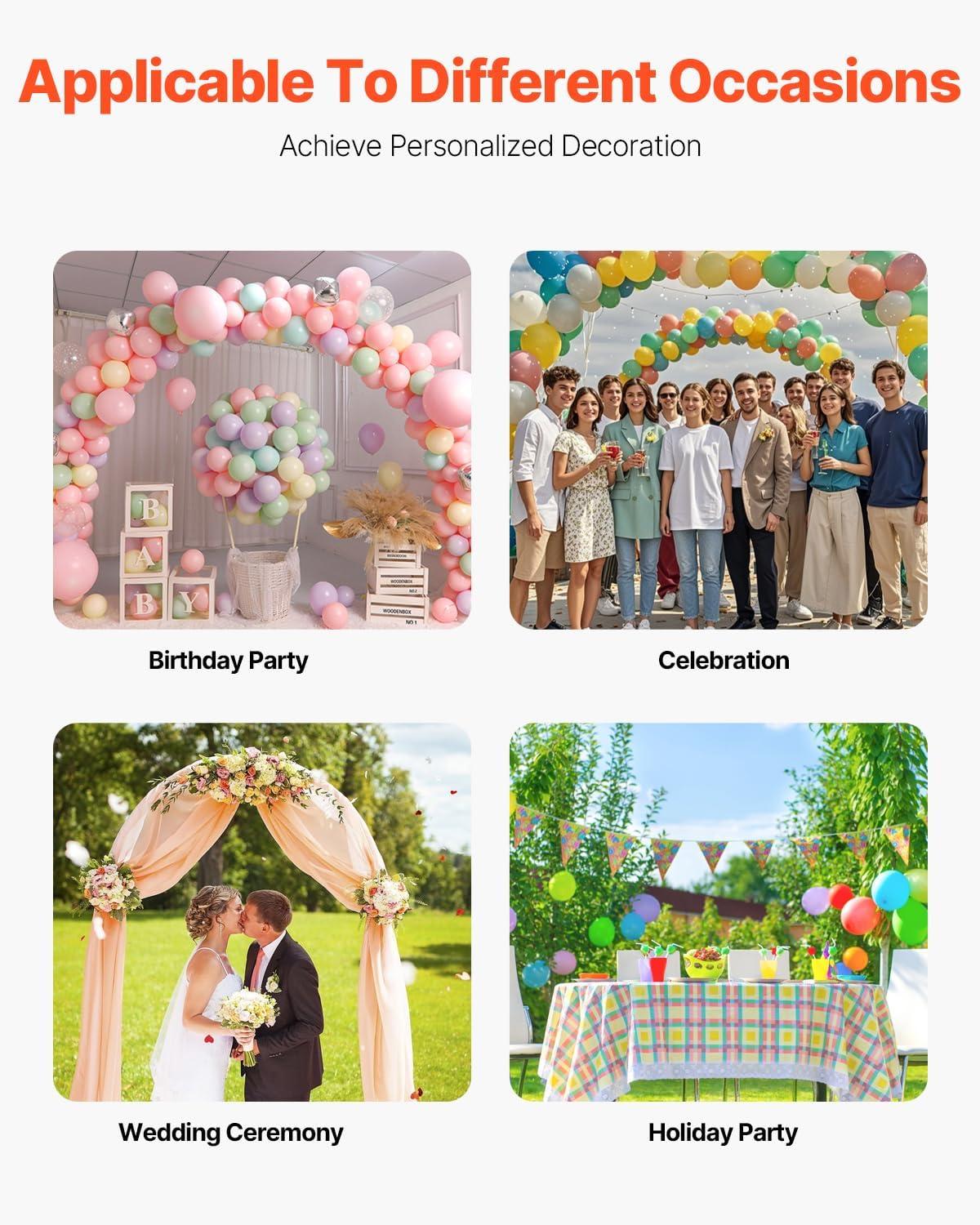 image:imageVEVOR Arch Backdrop Stand 6Ft 5Ft amp 4Ft Set of 3 Balloon Metal Arch Stand for Ceremony Gold Wedding Arch Backdrop Stand Fit for Birthday Party Baby Shower Graduations Holiday6ft 5ft 4ft