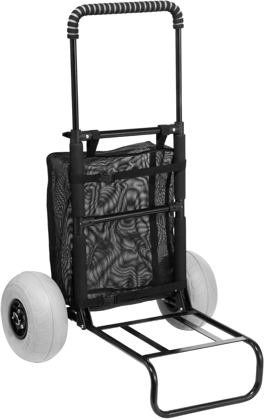 image:imageVEVOR Beach Dolly with Big Wheels for Sand 299 x 154 Cargo Deck w 12 Balloon Wheels 165LBS Loading Capacity Folding Sand Cart amp 27 to 447 Adjustable Height Heavy Duty Cart for Beach20 x 15 Cargo Deck 9 Balloon Wheels