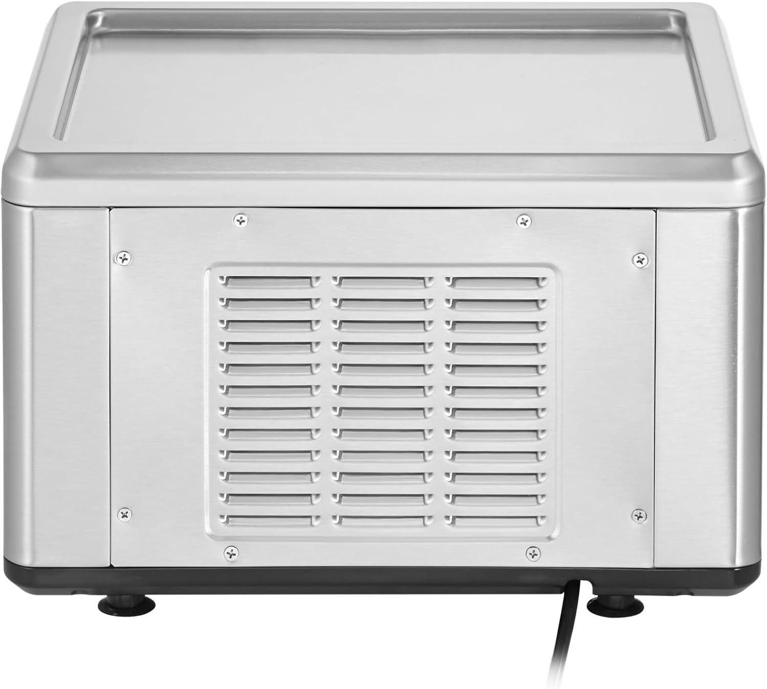 image:imageVEVOR Commercial Ice Roll MakerStirFried Yogurt Cream Machine 220W Ice Cream Roll Machine with 94 x 11 Square Pan Button Defrost Method with Food Shovels Perfect for BarsCafes Dessert Shops120W