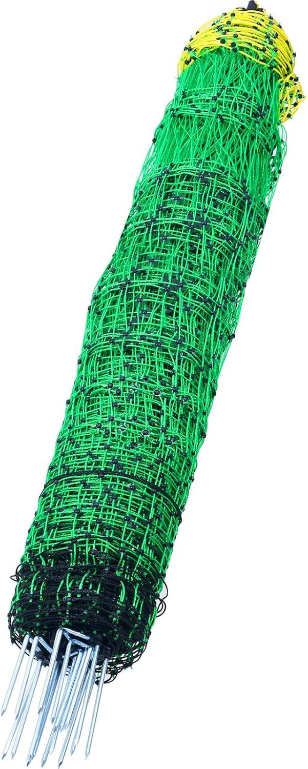 image:imageVEVOR Electric Fence Netting 42H x 164L PE Net Fencing with Posts and DoubleSpiked Stakes Utility Portable Mesh for Goats Sheep Lambs Deer Hogs Dogs for Farms Backyards and Ranches48in168ft