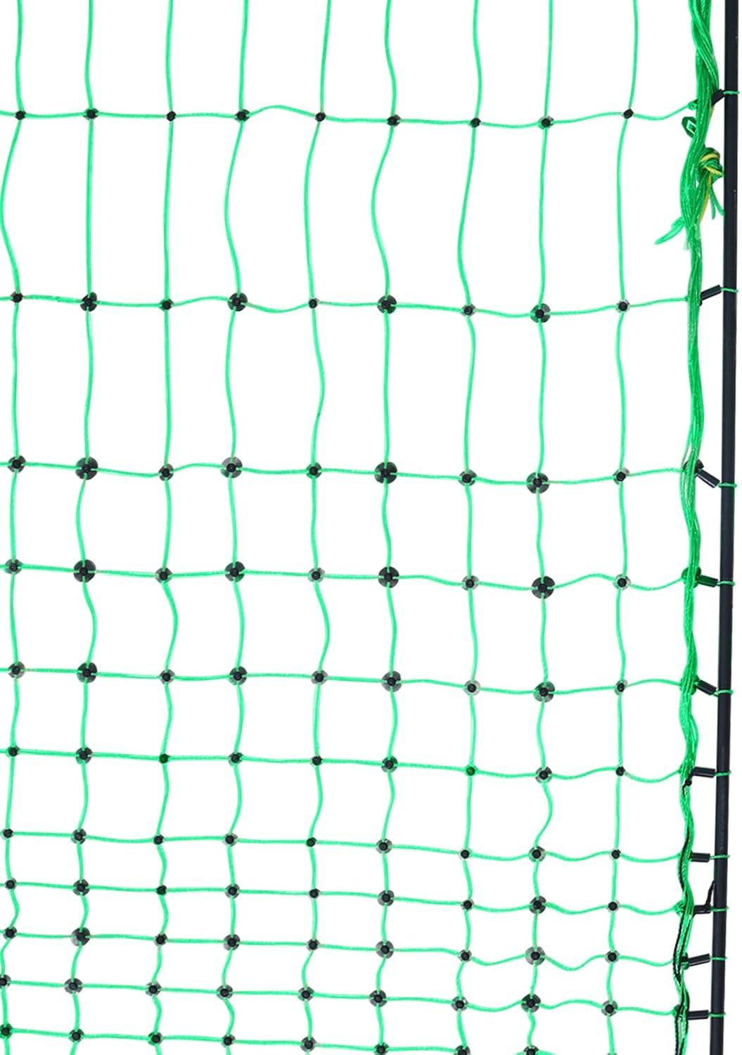 image:imageVEVOR Electric Fence Netting 42H x 164L PE Net Fencing with Posts and DoubleSpiked Stakes Utility Portable Mesh for Goats Sheep Lambs Deer Hogs Dogs for Farms Backyards and Ranches48in168ft