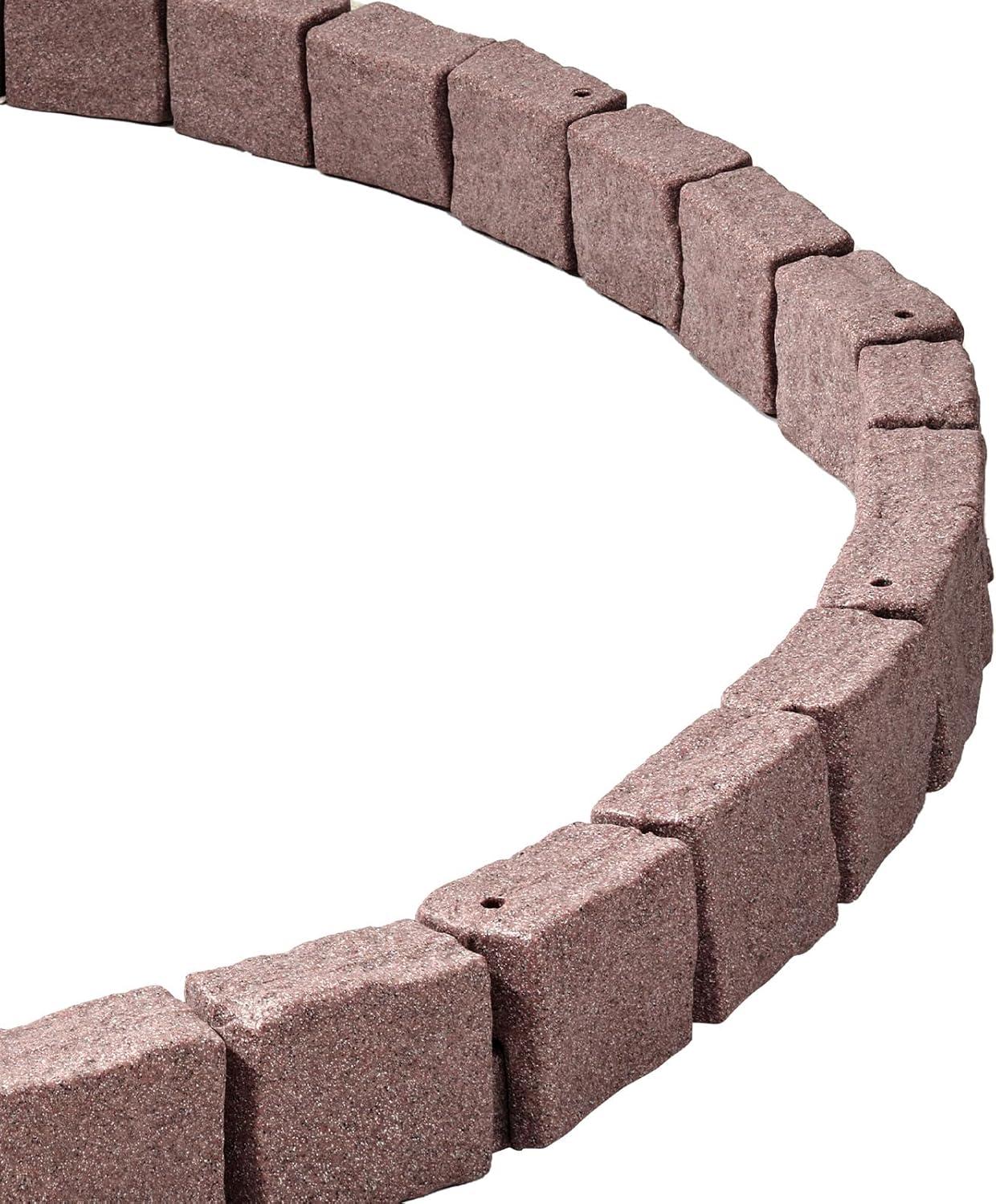 image:imageVEVOR Faux Stone Landscape Edging 468 x 39 Realistic Lawn Edging with Anchoring Spikes Flexible BrickSized Garden Border FadeResistant Yard Garden Stone Border for Driveways Walkway BrownBrown