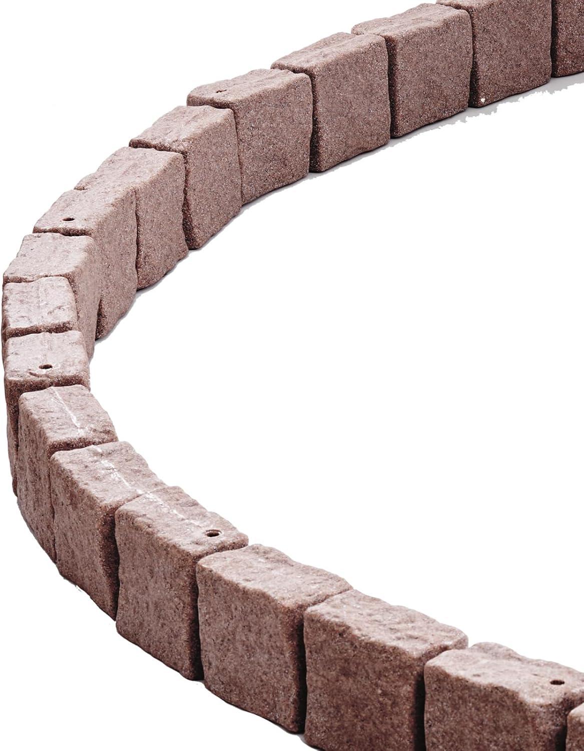 image:imageVEVOR Faux Stone Landscape Edging 468 x 39 Realistic Lawn Edging with Anchoring Spikes Flexible BrickSized Garden Border FadeResistant Yard Garden Stone Border for Driveways Walkway BrownBrown