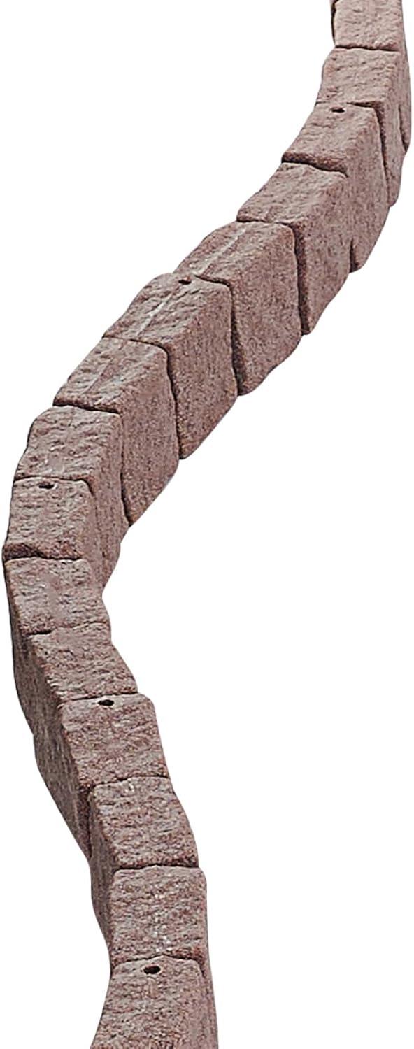 image:imageVEVOR Faux Stone Landscape Edging 468 x 39 Realistic Lawn Edging with Anchoring Spikes Flexible BrickSized Garden Border FadeResistant Yard Garden Stone Border for Driveways Walkway BrownBrown