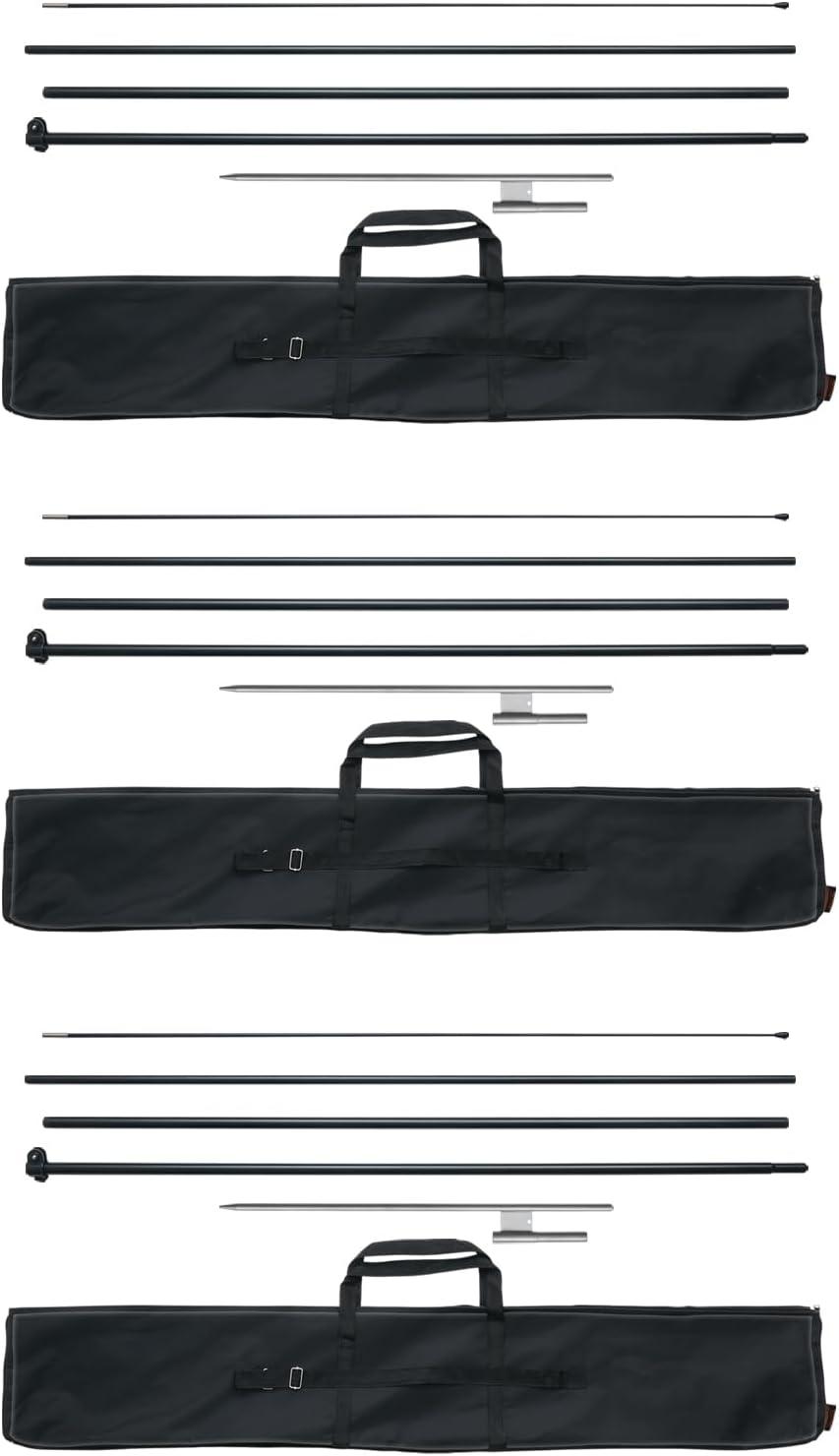 image:imageVEVOR Feather Flag Pole Kit 2 Packs Swooper Flag Pole 127 ft Sign Flag Poles for Business Advertising Feather Flags Banner Outdoor with Ground Stakes and A Carrying Bag Flag Not Included163 ft