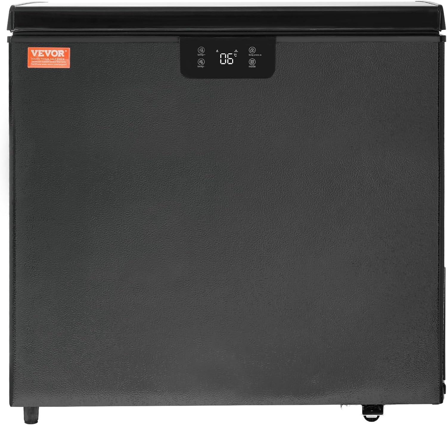 image:imageVEVOR French Door Refrigerator 189 Cu Ft Kitchen Fridge Counter Depth French Refrigerator with LED Display and 4 Casters FrostFree Bottom Freezer Refrigerators for Home amp Commercial Use Black7 Cuft