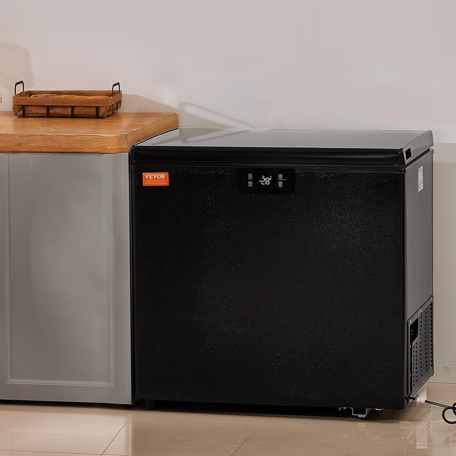 image:imageVEVOR French Door Refrigerator 189 Cu Ft Kitchen Fridge Counter Depth French Refrigerator with LED Display and 4 Casters FrostFree Bottom Freezer Refrigerators for Home amp Commercial Use Black7 Cuft