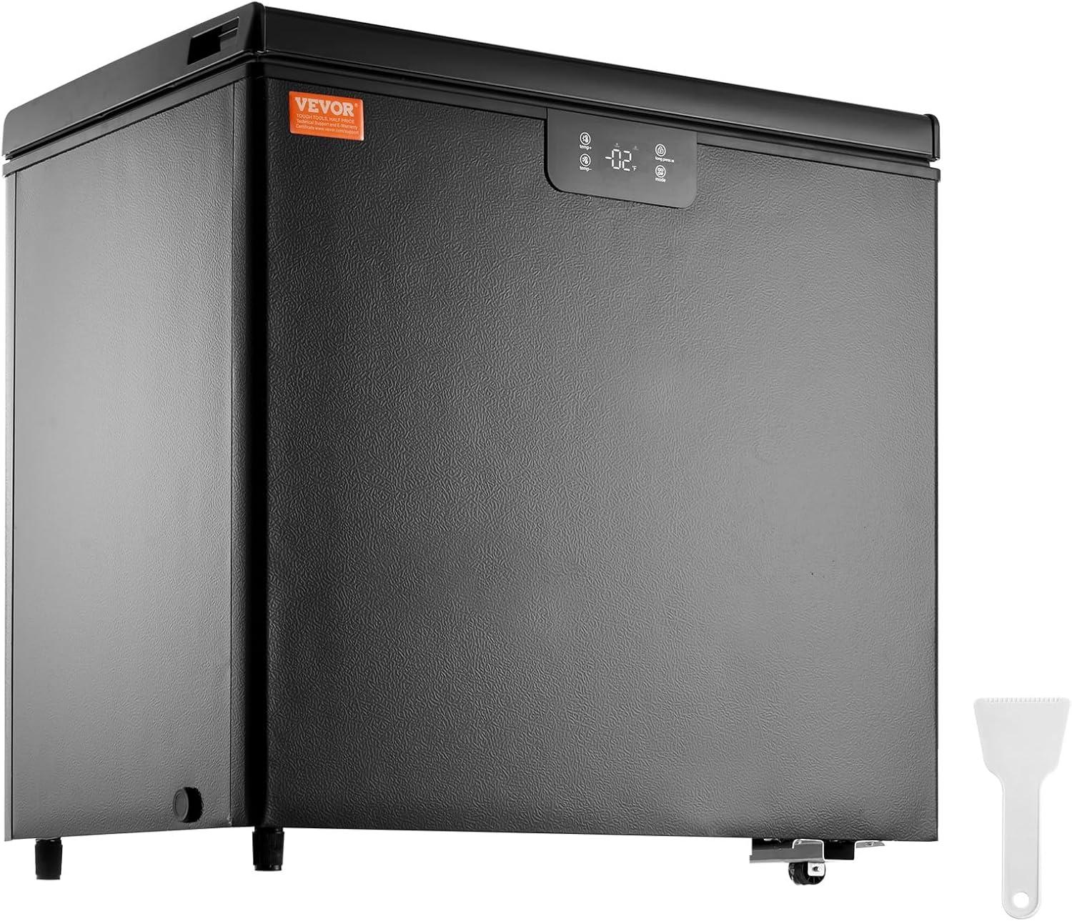 image:imageVEVOR French Door Refrigerator 189 Cu Ft Kitchen Fridge Counter Depth French Refrigerator with LED Display and 4 Casters FrostFree Bottom Freezer Refrigerators for Home amp Commercial Use Black7 Cuft