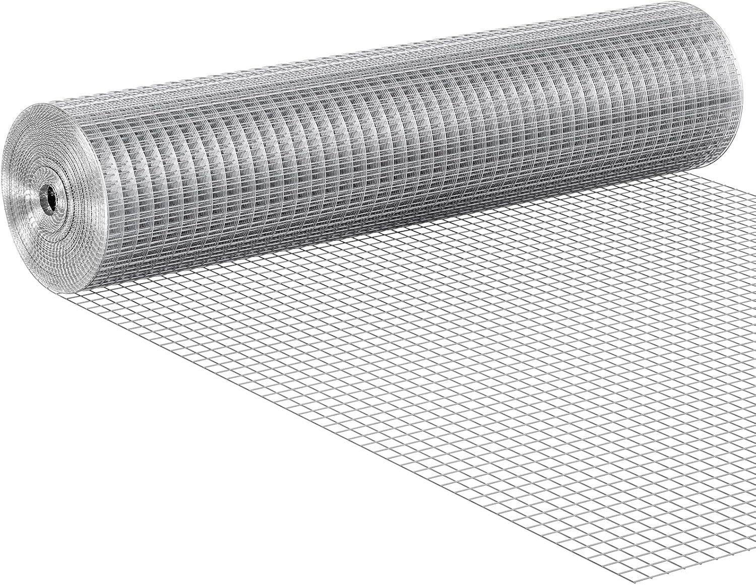 image:imageVEVOR Hardware Cloth 14 inch 48in x 100 ft 23 Gauge Hot Dipped Galvanized Wire Mesh Roll Chicken Wire Fencing Wire Mesh for Rabbit Cages Garden Small Rodents24 x 25