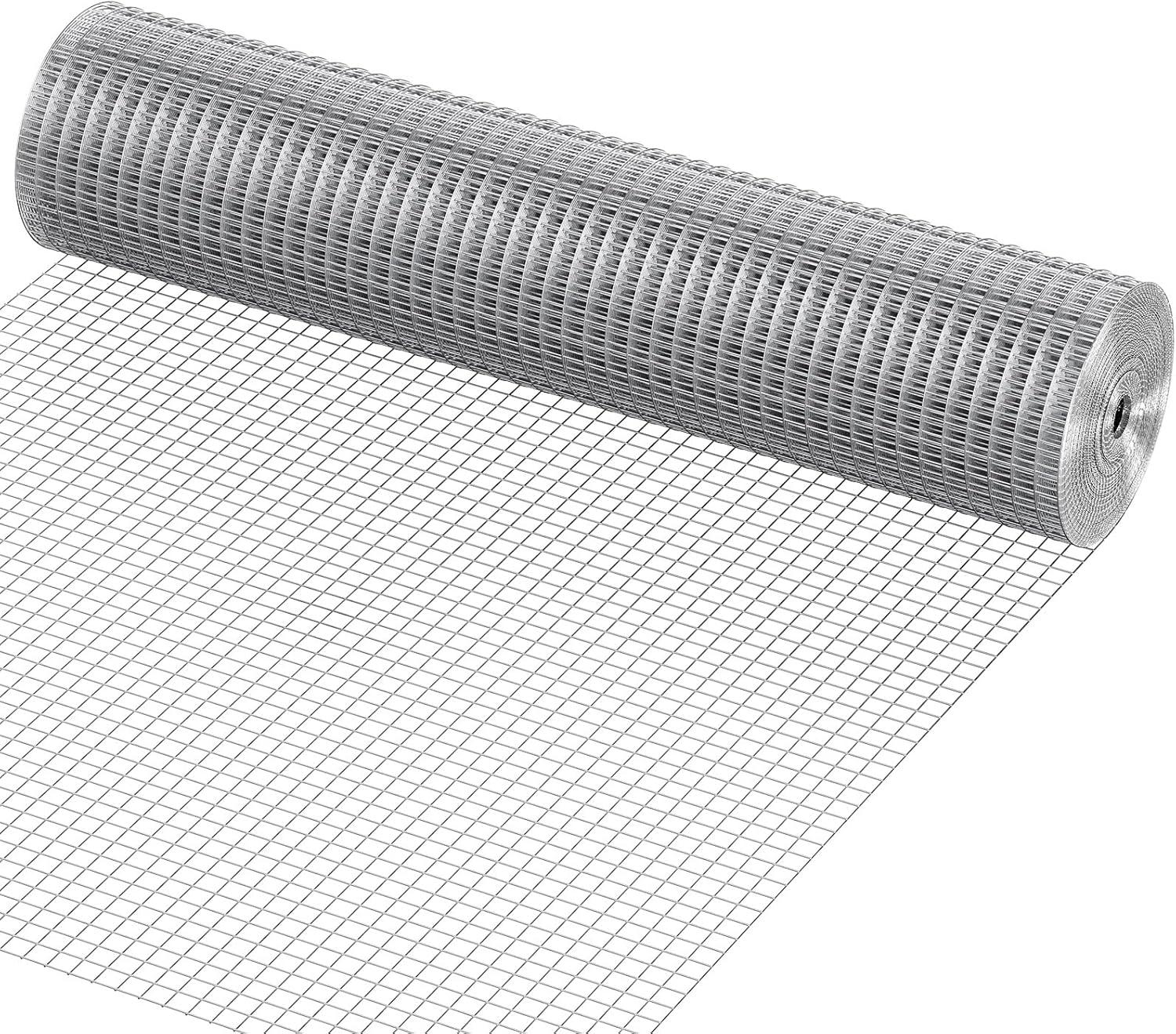 image:imageVEVOR Hardware Cloth 14 inch 48in x 100 ft 23 Gauge Hot Dipped Galvanized Wire Mesh Roll Chicken Wire Fencing Wire Mesh for Rabbit Cages Garden Small Rodents24 x 25