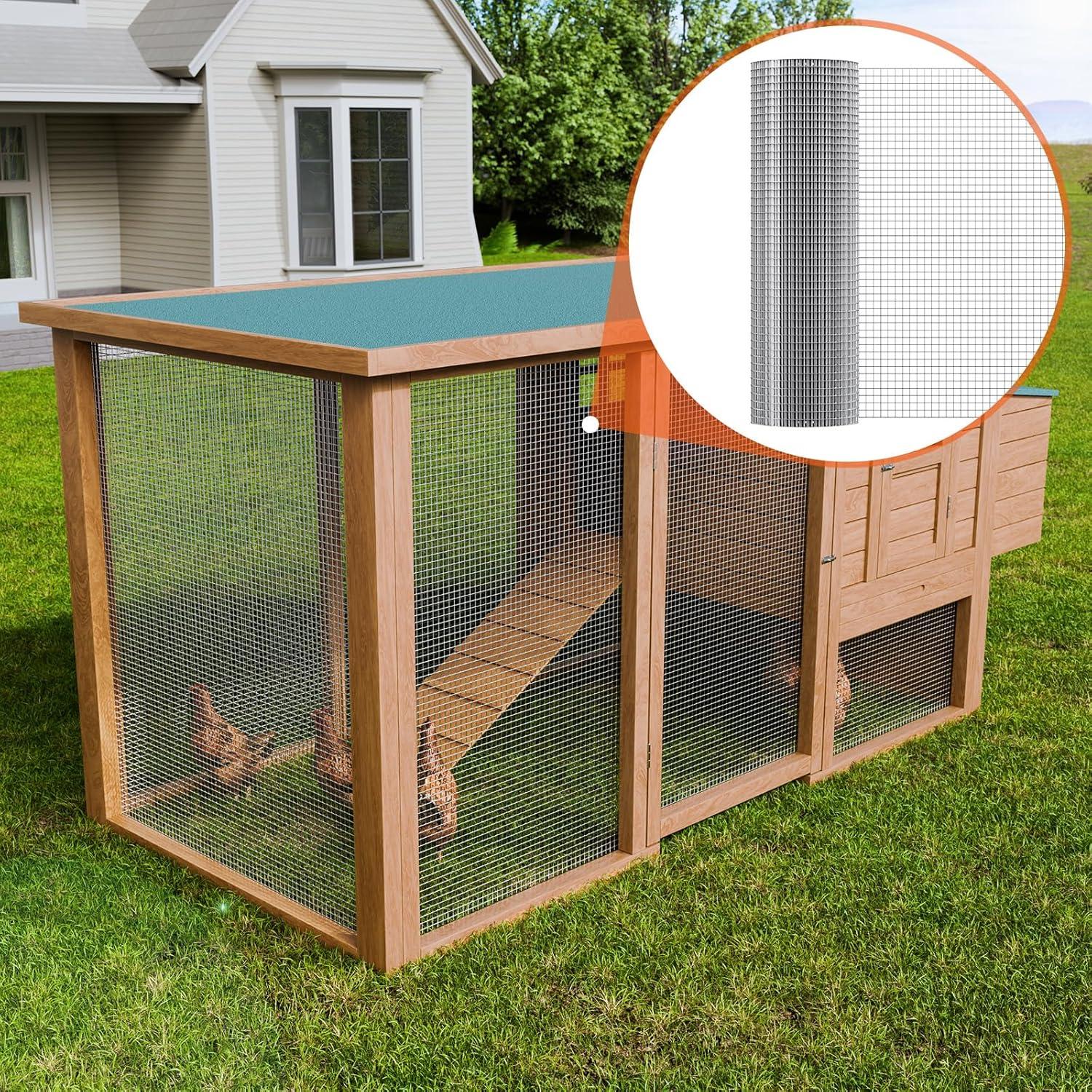 image:imageVEVOR Hardware Cloth 14 inch 48in x 100 ft 23 Gauge Hot Dipped Galvanized Wire Mesh Roll Chicken Wire Fencing Wire Mesh for Rabbit Cages Garden Small Rodents24 x 50