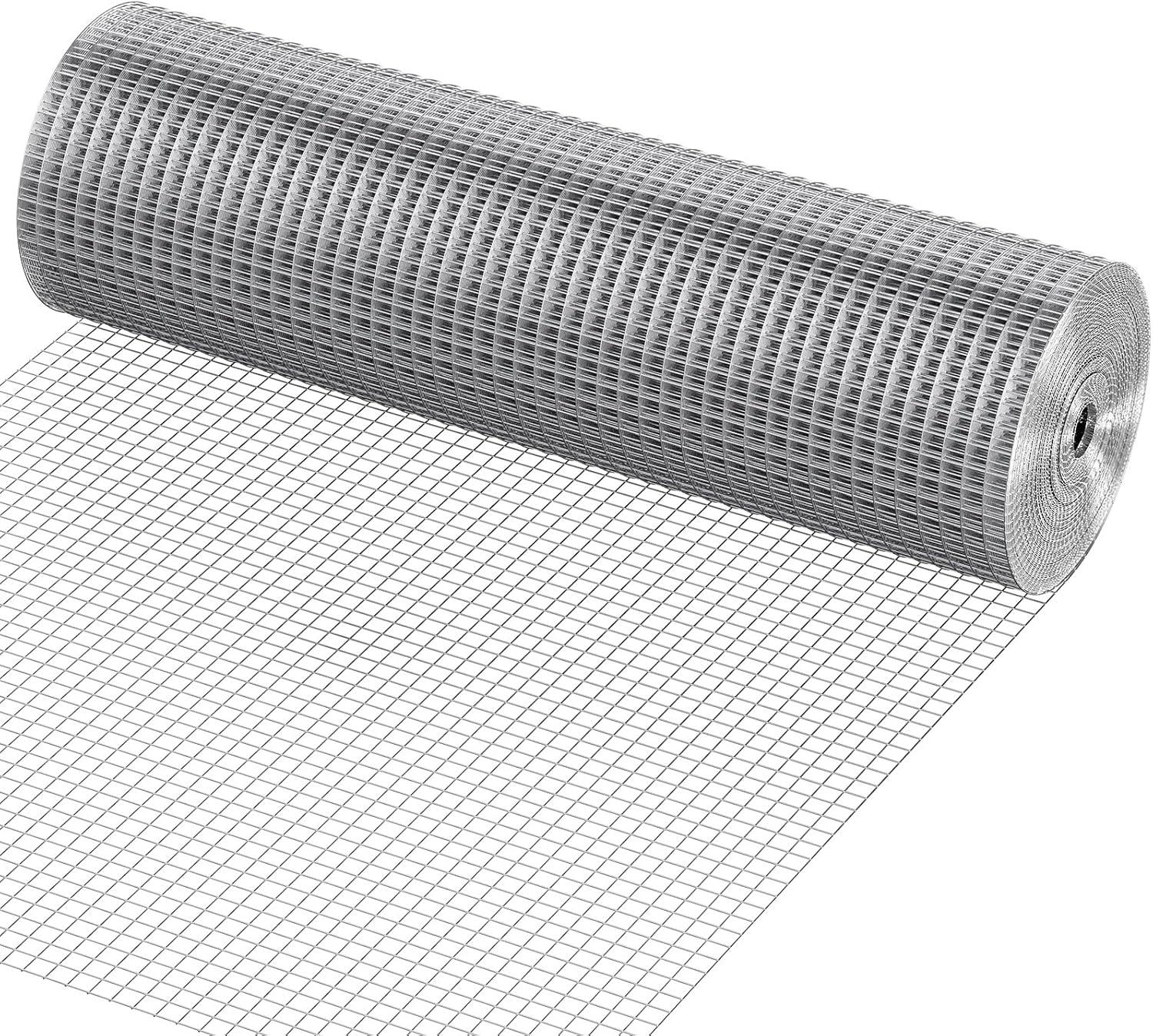 image:imageVEVOR Hardware Cloth 14 inch 48in x 100 ft 23 Gauge Hot Dipped Galvanized Wire Mesh Roll Chicken Wire Fencing Wire Mesh for Rabbit Cages Garden Small Rodents24 x 50