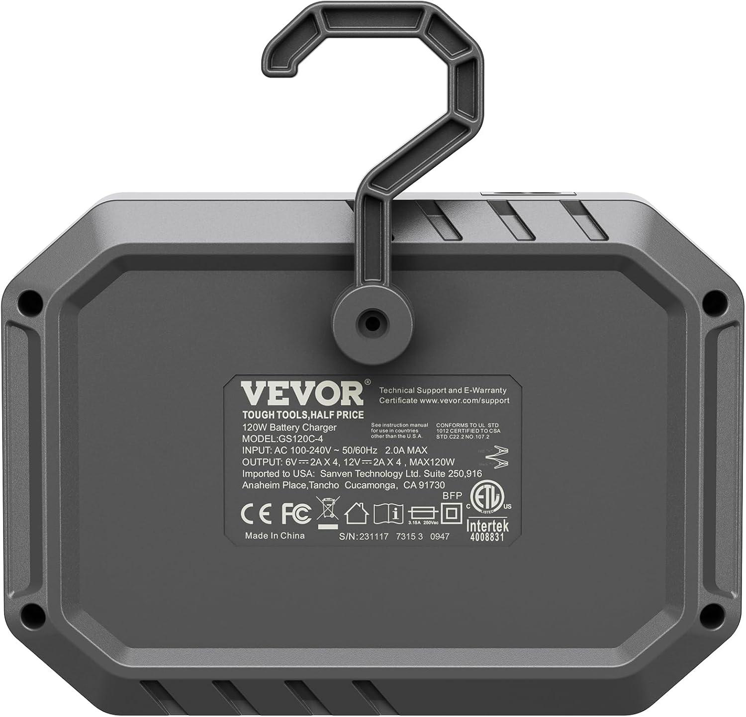 image:imageVEVOR Smart Battery Charger 2A x 4 LiFePO4 LeadAcid AGMGelSLA Car Battery Charger FullyAutomatic Charger Maintainer Desulfator for Boat Motorcycle Lawn Mower Golf Cart Marine Deep Cycle2amp4