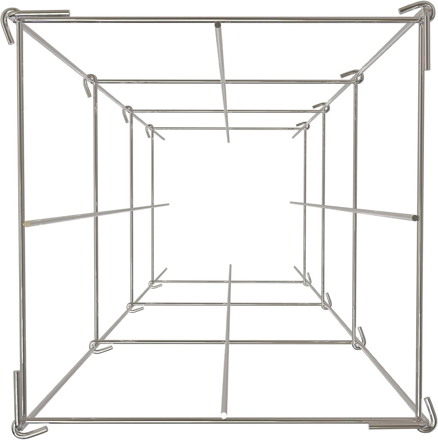 image:imageVEVOR Tomato Cages 118 x 118 x 461 10 Packs Square Plant Support Cages Silver PVCCoated Steel Tomato Towers for Climbing Vegetables Plants Flowers FruitsSilver