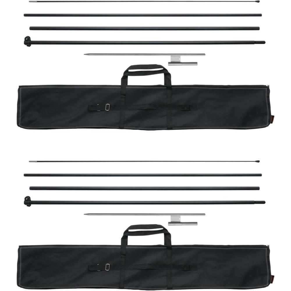 image:imageVEVOR Feather Flag Pole Kit 2 Packs Swooper Flag Pole 127 ft Sign Flag Poles for Business Advertising Feather Flags Banner Outdoor with Ground Stakes and A Carrying Bag Flag Not Included163 ft