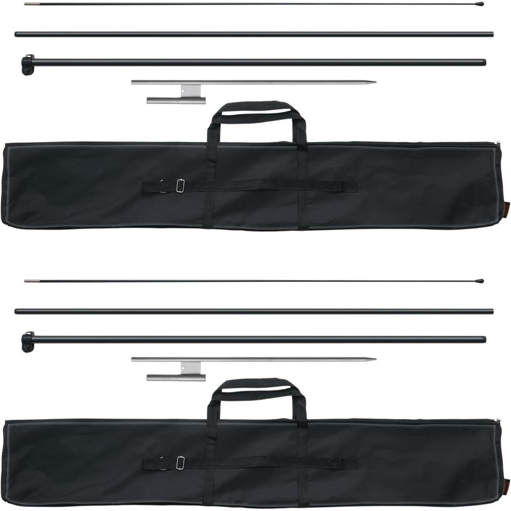 image:imageVEVOR Feather Flag Pole Kit 2 Packs Swooper Flag Pole 127 ft Sign Flag Poles for Business Advertising Feather Flags Banner Outdoor with Ground Stakes and A Carrying Bag Flag Not Included127 ft