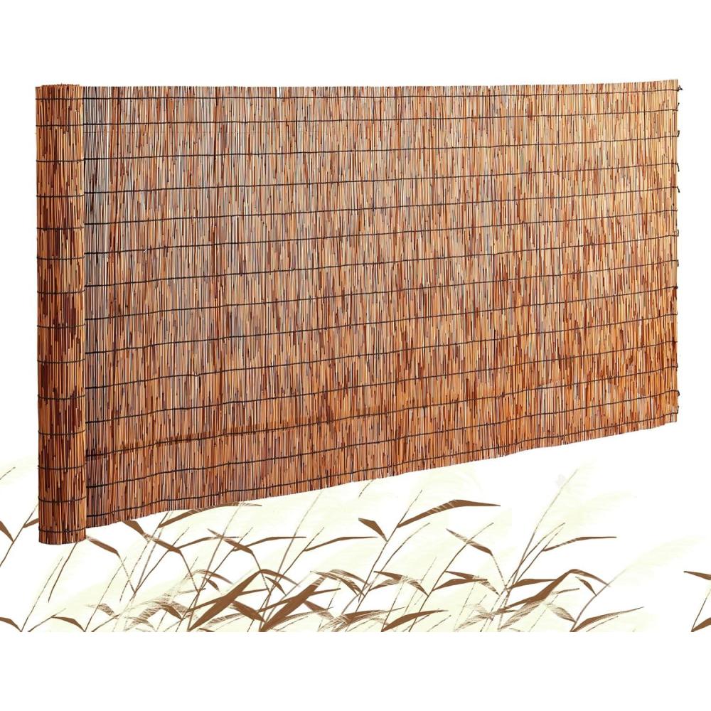 image:imageVEVOR Natural Reed Fencing 558 x 164 ft Decorative Natural Reed Fencing Roll Decorative Fence for Backyard Garden Divider Privacy Screen Panel Curtain for Balcony Patio Garden Backyard OutdoorBrown