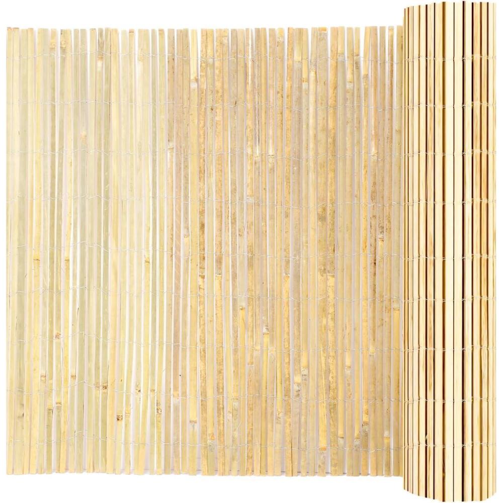 image:imageVEVOR Natural Rolled Bamboo Fence EcoFriendly Privacy Screen 6 ft H x 8 ft L x 075 in D Decorative for Garden Backyard Balcony Patio Pool SideSlat Fence