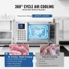 VEVOR 114 L Blast Chiller, 5 Trays Commercial Flash Freezers, <-31~68°F> 4 Modes Chest Shock Frozen, 304 Stainless Steel Flash Freezer, 360° Defrost Blast Chiller with Caster for Seafood, Ice Cream(80L)