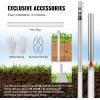 VEVOR 20FT Telescoping Flag Pole Kit, Heavy Duty Aluminum Alloy in Ground Flag Poles for Outside, 3 Display Modes Flagpole with 3×5 American Flag, Professional Accessories, Silver(Silver)