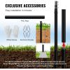 VEVOR 20FT Telescoping Flag Pole Kit, Heavy Duty Aluminum Alloy in Ground Flag Poles for Outside, 3 Display Modes Flagpole with 3×5 American Flag, Professional Accessories, Silver(Black)