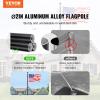 VEVOR 20FT Telescoping Flag Pole Kit, Heavy Duty Aluminum Alloy in Ground Flag Poles for Outside, 3 Display Modes Flagpole with 3×5 American Flag, Professional Accessories, Silver(Black)