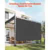 VEVOR 90% Sun Shade Cloth, 8 x 12 ft Pergola Shade Cover with Stainless Steel Grommets, Sun Shades Canopy Privacy Screen with 140 GSM HDPE Material, for Outdoor, Patio, Garden, and Backyard (Black)(10 x 10 ft Black)