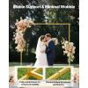 VEVOR Arch Backdrop Stand, 6Ft, 5Ft & 4Ft, Set of 3 Balloon Metal Arch Stand for Ceremony, Gold Wedding Arch Backdrop Stand, Fit for Birthday Party, Baby Shower, Graduations, Holiday(6.6ft)
