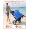 VEVOR Beach Dolly with Big Wheels for Sand, 29.9″ x 15.4″ Cargo Deck, w/ 12″ Balloon Wheels, 165LBS Loading Capacity Folding Sand Cart & 27″ to 44.7″ Adjustable Height, Heavy Duty Cart for Beach(980×850×1100mm)