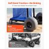 VEVOR Beach Dolly with Big Wheels for Sand, 29.9″ x 15.4″ Cargo Deck, w/ 12″ Balloon Wheels, 165LBS Loading Capacity Folding Sand Cart & 27″ to 44.7″ Adjustable Height, Heavy Duty Cart for Beach(980×850×1100mm)